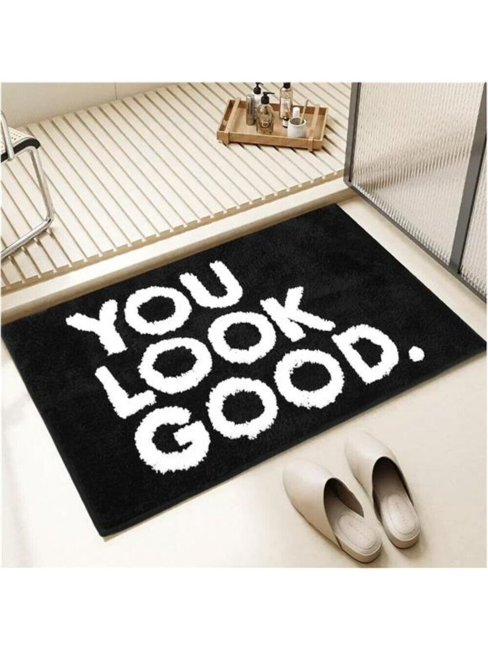You Look Good Bathroom Rug Non Slip Bath Mat Absorbent Funny Washable Floor Carp